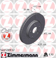 540.5309.52 Brzdový kotouč SPORT BRAKE DISC COAT Z ZIMMERMANN