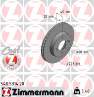 540.5314.20 Brzdový kotouč COAT Z ZIMMERMANN