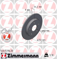 540.5316.20 ZIMMERMANN brzdový kotúč 540.5316.20 ZIMMERMANN