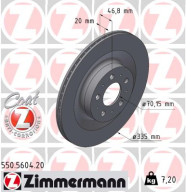550.5604.20 ZIMMERMANN brzdový kotúč 550.5604.20 ZIMMERMANN