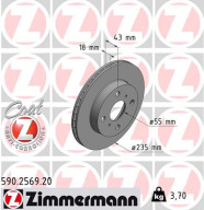 590.2569.20 Brzdový kotouč COAT Z ZIMMERMANN