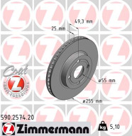 590.2574.20 ZIMMERMANN brzdový kotúč 590.2574.20 ZIMMERMANN