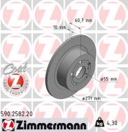 590.2582.20 ZIMMERMANN brzdový kotúč 590.2582.20 ZIMMERMANN