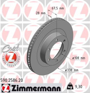 590.2586.20 ZIMMERMANN brzdový kotúč 590.2586.20 ZIMMERMANN