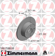 590.2588.00 ZIMMERMANN brzdový kotúč 590.2588.00 ZIMMERMANN