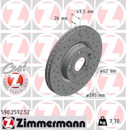 590.2592.52 Brzdový kotouč SPORT BRAKE DISC COAT Z ZIMMERMANN