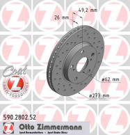 590.2802.52 Brzdový kotouč SPORT BRAKE DISC COAT Z ZIMMERMANN