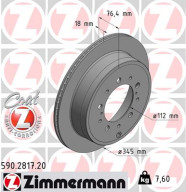 590.2817.20 ZIMMERMANN brzdový kotúč 590.2817.20 ZIMMERMANN