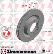 590.2827.20 ZIMMERMANN brzdový kotúč 590.2827.20 ZIMMERMANN