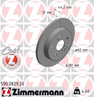 590.2829.20 ZIMMERMANN brzdový kotúč 590.2829.20 ZIMMERMANN