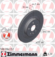 590.2841.52 Brzdový kotouč SPORT BRAKE DISC COAT Z ZIMMERMANN