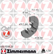 600.1599.20 Brzdový kotouč COAT Z ZIMMERMANN