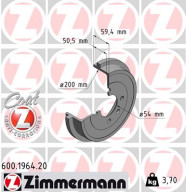 600.1964.20 Brzdový buben COAT Z ZIMMERMANN