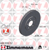 600.3202.52 Brzdový kotouč SPORT BRAKE DISC COAT Z ZIMMERMANN