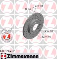 600.3204.52 Brzdový kotouč SPORT BRAKE DISC COAT Z ZIMMERMANN