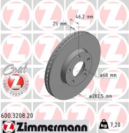 600.3208.20 Brzdový kotouč COAT Z ZIMMERMANN