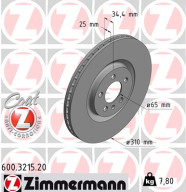 600.3215.20 Brzdový kotouč COAT Z ZIMMERMANN