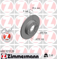 600.3217.20 Brzdový kotouč COAT Z ZIMMERMANN