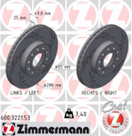 600.3221.53 Brzdový kotouč BLACK Z ZIMMERMANN