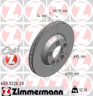 600.3226.20 Brzdový kotouč COAT Z ZIMMERMANN