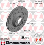 600.3226.54 Brzdový kotouč BLACK Z ZIMMERMANN