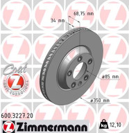 600.3227.20 Brzdový kotouč COAT Z ZIMMERMANN