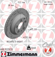 600.3229.55 Brzdový kotouč BLACK Z ZIMMERMANN