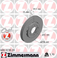 600.3230.20 Brzdový kotouč COAT Z ZIMMERMANN