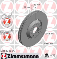 600.3237.75 Brzdový kotouč FORMULA Z BRAKE DISC ZIMMERMANN