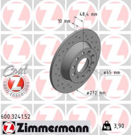 600.3241.52 Brzdový kotouč SPORT BRAKE DISC COAT Z ZIMMERMANN