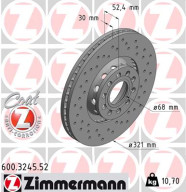 600.3245.52 Brzdový kotouč SPORT BRAKE DISC COAT Z ZIMMERMANN