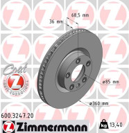 600.3247.20 Brzdový kotouč COAT Z ZIMMERMANN