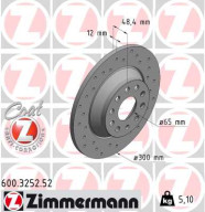 600.3252.52 Brzdový kotouč SPORT BRAKE DISC COAT Z ZIMMERMANN