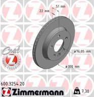 600.3254.20 Brzdový kotouč COAT Z ZIMMERMANN