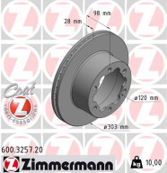 600.3257.20 Brzdový kotouč COAT Z ZIMMERMANN