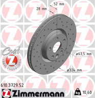 610.3729.52 Brzdový kotouč SPORT BRAKE DISC COAT Z ZIMMERMANN