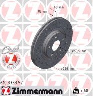 610.3733.52 Brzdový kotouč SPORT BRAKE DISC COAT Z ZIMMERMANN