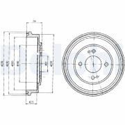 BF208 Brzdový buben DELPHI