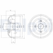 BF471 Brzdový buben DELPHI