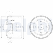 BF473 Brzdový buben DELPHI
