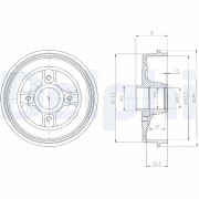 BF480 Brzdový buben DELPHI