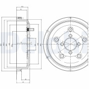 BF514 Brzdový buben DELPHI