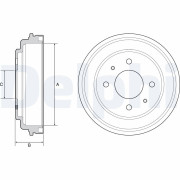 BF546 Brzdový buben DELPHI