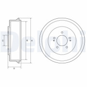 BF585 Brzdový buben DELPHI