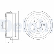 BF619 Brzdový buben DELPHI