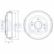 BF632 Brzdový buben DELPHI