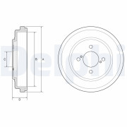BF643 Brzdový buben DELPHI