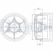 BFR267 Brzdový buben DELPHI