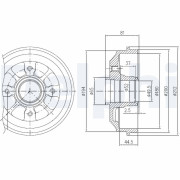 BFR282 Brzdový buben DELPHI