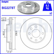 BG2278T Brzdový kotouč DELPHI